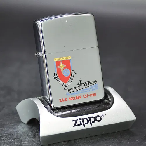 ZIPPO XƯA 1977 - HÀNG XƯA THẬP NIÊN 70s _ CHỦ ĐỀ TÀU CHIẾN BOULDER LST-1190