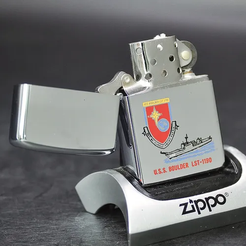 ZIPPO XƯA 1977 - HÀNG XƯA THẬP NIÊN 70s _ CHỦ ĐỀ TÀU CHIẾN BOULDER LST-1190
