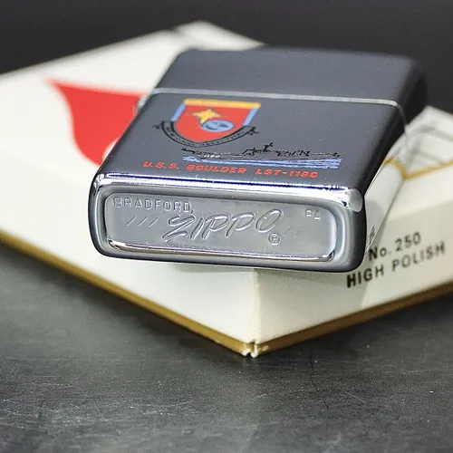 ZIPPO XƯA 1977 - HÀNG XƯA THẬP NIÊN 70s _ CHỦ ĐỀ TÀU CHIẾN BOULDER LST-1190