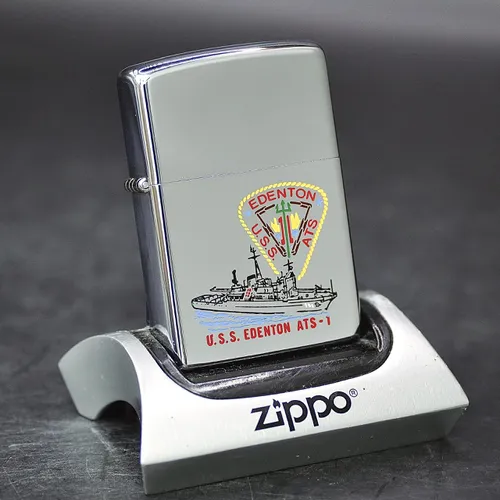 ZIPPO XƯA 1977 - HÀNG XƯA THẬP NIÊN 70s _ CHỦ ĐỀ TÀU CHIẾN EDENTON ATS-1