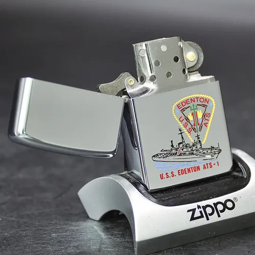 ZIPPO XƯA 1977 - HÀNG XƯA THẬP NIÊN 70s _ CHỦ ĐỀ TÀU CHIẾN EDENTON ATS-1
