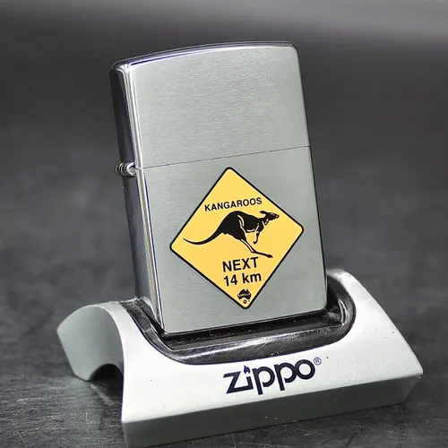 ZIPPO XƯA 1999 - HÀNG XƯA THẬP NIÊN 90s _ CHỦ ĐỀ BIỂN BÁO KANGAROOS