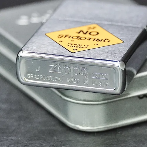 ZIPPO XƯA 1998 - HÀNG XƯA THẬP NIÊN 90s _ CHỦ ĐỀ BIỂN BÁO NO SHOOTING
