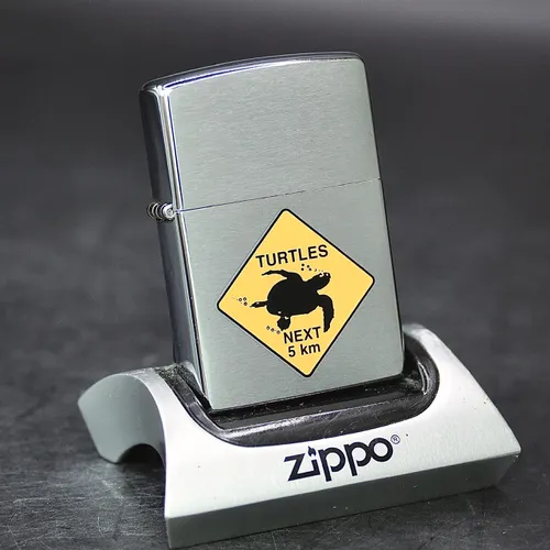 ZIPPO XƯA 1998 - HÀNG XƯA THẬP NIÊN 90s _ CHỦ ĐỀ BIỂN BÁO TURTLES