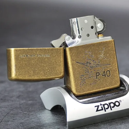 ZIPPO XƯA 1994 - HÀNG XƯA THẬP NIÊN 90s _ CHỦ ĐỀ MÁY BAY P-40 CURTISS