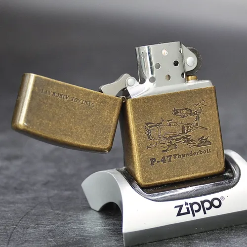 ZIPPO XƯA 1994 - HÀNG XƯA THẬP NIÊN 90s _ CHỦ ĐỀ MÁY BAY P-47 THUNDERBOLT