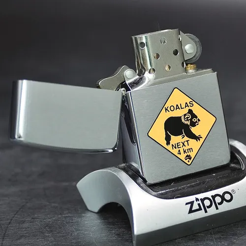 ZIPPO XƯA 2002 - HÀNG XƯA THẬP NIÊN 2000s _ CHỦ ĐỀ BIỂN BÁO KOALAS