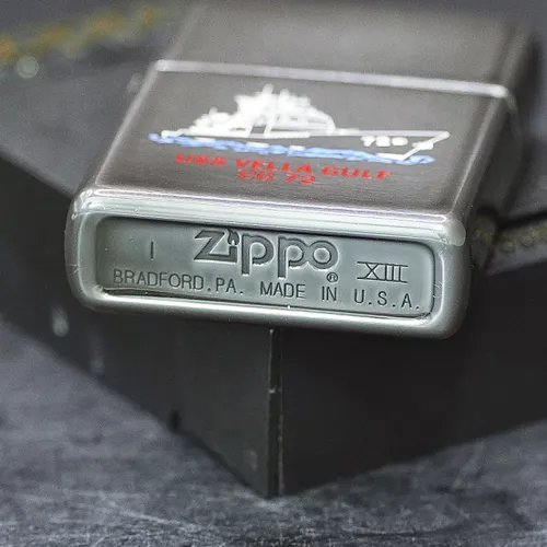 ZIPPO XƯA 1998 - HÀNG XƯA THẬP NIÊN 90s _ CHỦ ĐỀ TÀU CHIẾN VELLA GULF CG 72