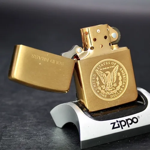 ZIPPO XƯA 1995 - HÀNG XƯA THẬP NIÊN 90s _ CHỦ ĐỀ ONE DOLLAR COIN