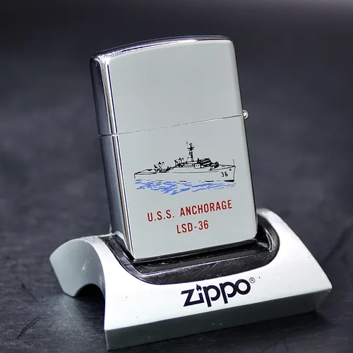 ZIPPO XƯA 1993 - HÀNG XƯA THẬP NIÊN 90s _ CHỦ ĐỀ TÀU CHIẾN ANCHORAGE LSD-36