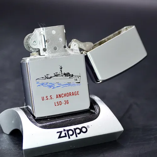 ZIPPO XƯA 1993 - HÀNG XƯA THẬP NIÊN 90s _ CHỦ ĐỀ TÀU CHIẾN ANCHORAGE LSD-36
