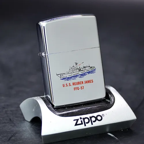ZIPPO XƯA 1994 - HÀNG XƯA THẬP NIÊN 90s _ CHỦ ĐỀ TÀU CHIẾN REUBEN JAMES FFG-57