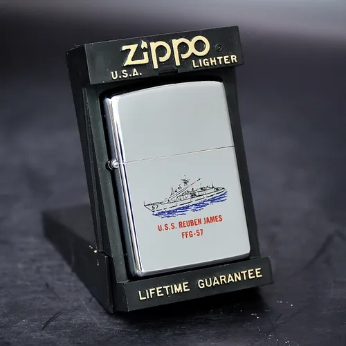 ZIPPO XƯA 1994 - HÀNG XƯA THẬP NIÊN 90s _ CHỦ ĐỀ TÀU CHIẾN REUBEN JAMES FFG-57