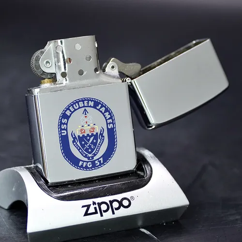 ZIPPO XƯA 1994 - HÀNG XƯA THẬP NIÊN 90s _ CHỦ ĐỀ TÀU CHIẾN REUBEN JAMES FFG-57