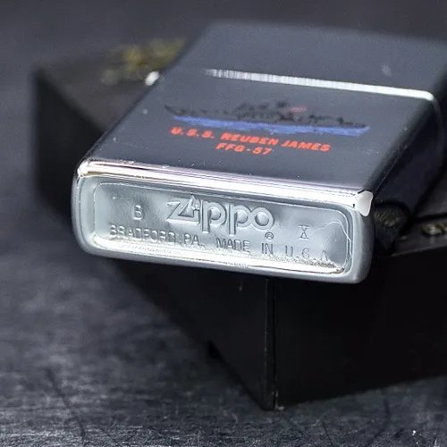 ZIPPO XƯA 1994 - HÀNG XƯA THẬP NIÊN 90s _ CHỦ ĐỀ TÀU CHIẾN REUBEN JAMES FFG-57