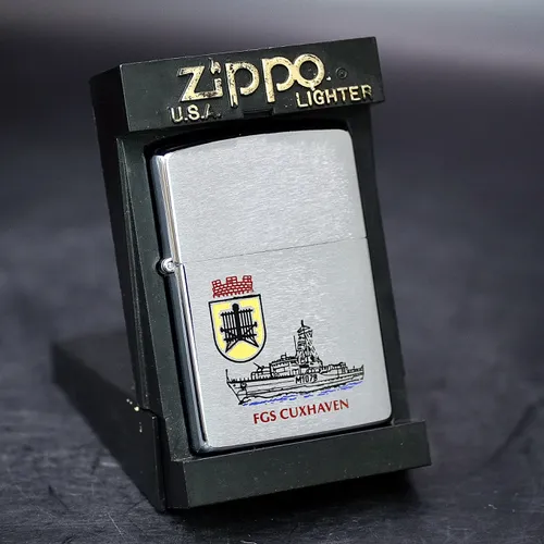 ZIPPO XƯA 1993 - HÀNG XƯA THẬP NIÊN 90s _ CHỦ ĐỀ TÀU CHIẾN FGS CUXHAVEN