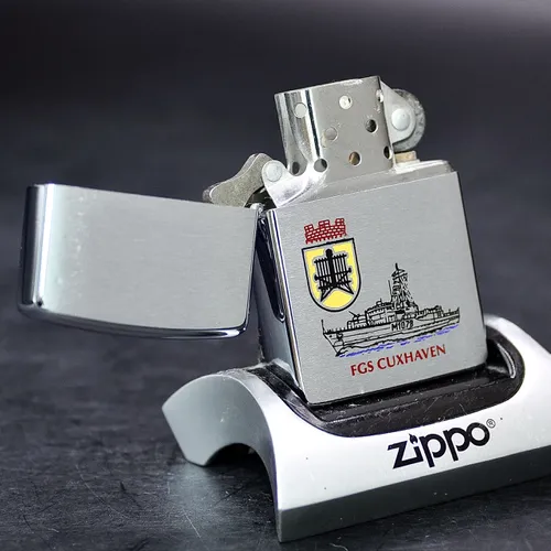 ZIPPO XƯA 1993 - HÀNG XƯA THẬP NIÊN 90s _ CHỦ ĐỀ TÀU CHIẾN FGS CUXHAVEN