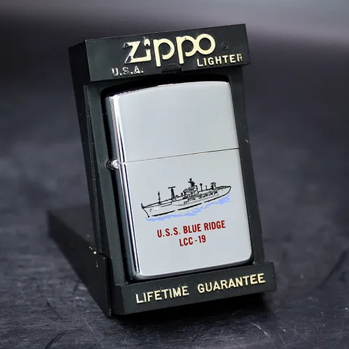 ZIPPO XƯA 1991 - HÀNG XƯA THẬP NIÊN 90s _ CHỦ ĐỀ TÀU CHIẾN BLUE RIDGE LCC-19
