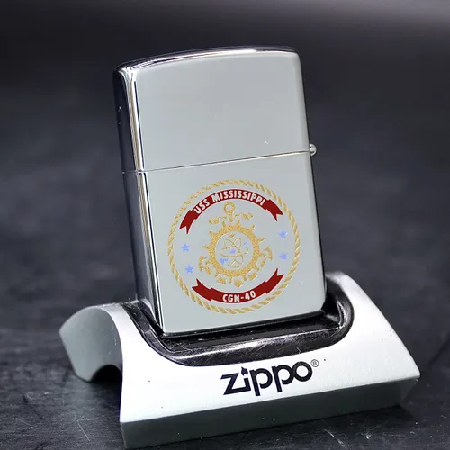ZIPPO XƯA 1985 - HÀNG XƯA THẬP NIÊN 80s _ CHỦ ĐỀ TÀU CHIẾN MISSISSIPPI CGN-40