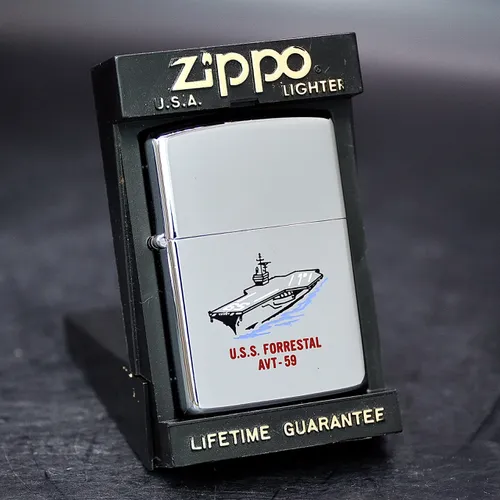 ZIPPO XƯA 1991 - HÀNG XƯA THẬP NIÊN 90s _ CHỦ ĐỀ TÀU CHIẾN FORRESTAL AVT-59