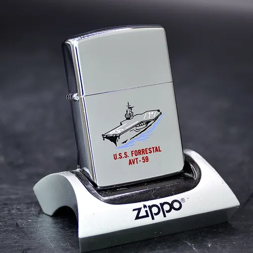 ZIPPO XƯA 1991 - HÀNG XƯA THẬP NIÊN 90s _ CHỦ ĐỀ TÀU CHIẾN FORRESTAL AVT-59
