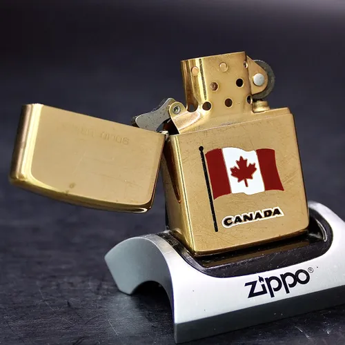 ZIPPO XƯA CANADA 32-89  - HÀNG XƯA THẬP NIÊN 80s _ CHỦ ĐỀ CỜ CANADA