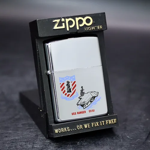 ZIPPO XƯA 1992 - HÀNG XƯA THẬP NIÊN 90s _ CHỦ ĐỀ TÀU CHIẾN RANGER CV-61