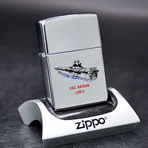 ZIPPO XƯA 1998 - HÀNG XƯA THẬP NIÊN 90s _ CHỦ ĐỀ TÀU CHIẾN BATAAN LHD-5