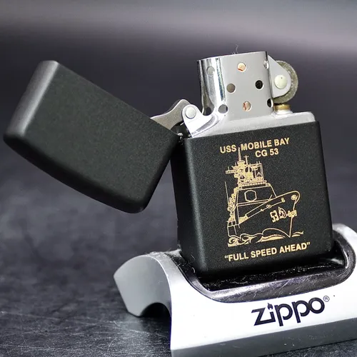 ZIPPO XƯA 1990 - HÀNG XƯA THẬP NIÊN 90s _ CHỦ ĐỀ TÀU CHIẾN MOBILE BAY CG-53