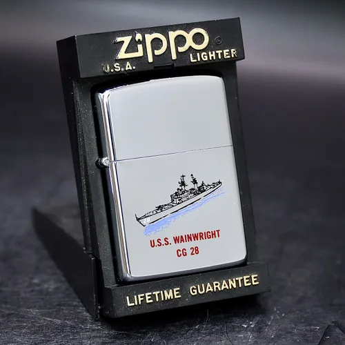 ZIPPO XƯA 1990 - HÀNG XƯA THẬP NIÊN 90s _ CHỦ ĐỀ TÀU CHIẾN WAINWRIGHT CG-28