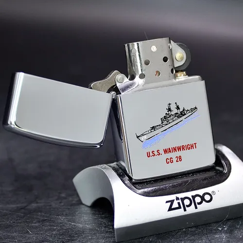 ZIPPO XƯA 1990 - HÀNG XƯA THẬP NIÊN 90s _ CHỦ ĐỀ TÀU CHIẾN WAINWRIGHT CG-28