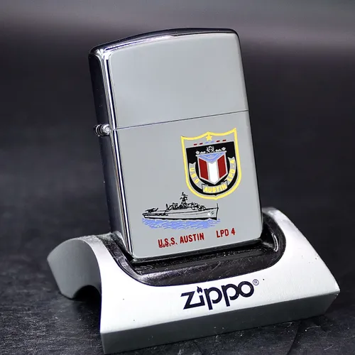 ZIPPO XƯA 1990 - HÀNG XƯA THẬP NIÊN 90s _ CHỦ ĐỀ TÀU CHIẾN AUSTIN LPD-4