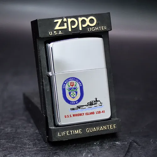 ZIPPO XƯA 1990 - HÀNG XƯA THẬP NIÊN 90s _ CHỦ ĐỀ TÀU CHIẾN WHIDBEY ISLAND LSD-41