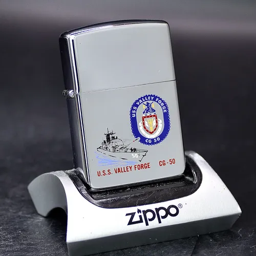 ZIPPO XƯA 1991 - HÀNG XƯA THẬP NIÊN 90s _ CHỦ ĐỀ TÀU CHIẾN VALLEY FORGE CG-50