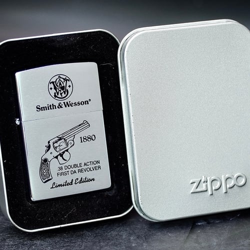 ZIPPO XƯA 1999 - HÀNG XƯA THẬP NIÊN 90s _ CHỦ ĐỀ SÚNG Ổ XOAY 38 DA 1ST MODEL