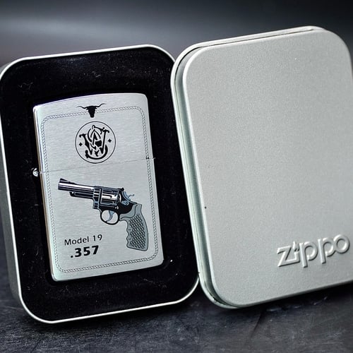 ZIPPO XƯA 1999 - HÀNG XƯA THẬP NIÊN 90s _ CHỦ ĐỀ SÚNG Ổ XOAY MODEL 19 .357