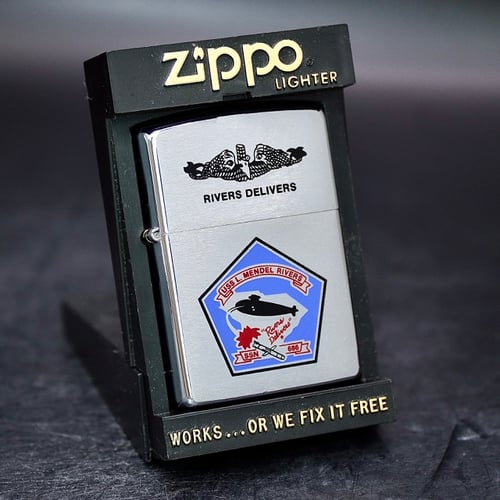 ZIPPO XƯA 2000 - HÀNG XƯA 2000s _ CHỦ ĐỀ TÀU NGẦM MENDEL RIVERS SSN-686