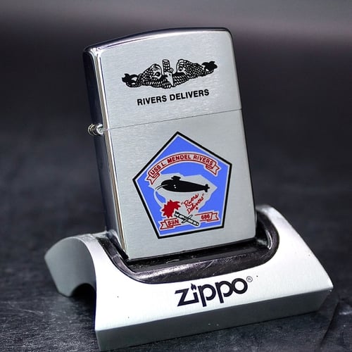 ZIPPO XƯA 2000 - HÀNG XƯA 2000s _ CHỦ ĐỀ TÀU NGẦM MENDEL RIVERS SSN-686