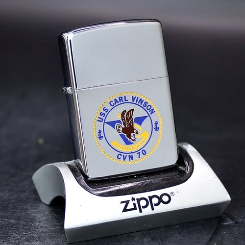ZIPPO XƯA 1981 - HÀNG XƯA THẬP NIÊN 80s _ CHỦ ĐỀ LOGO TÀU SÂN BAY CARL VINSON