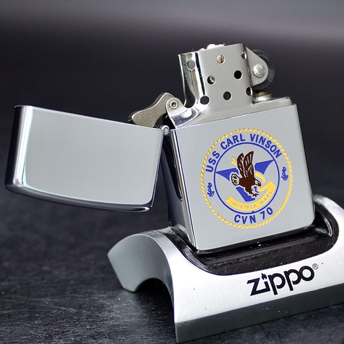 ZIPPO XƯA 1981 - HÀNG XƯA THẬP NIÊN 80s _ CHỦ ĐỀ LOGO TÀU SÂN BAY CARL VINSON