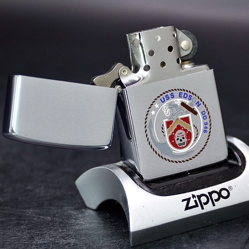 ZIPPO XƯA 1982 - HÀNG XƯA THẬP NIÊN 80s _ CHỦ ĐỀ LOGO TÀU CHIẾN EDSON DD-946
