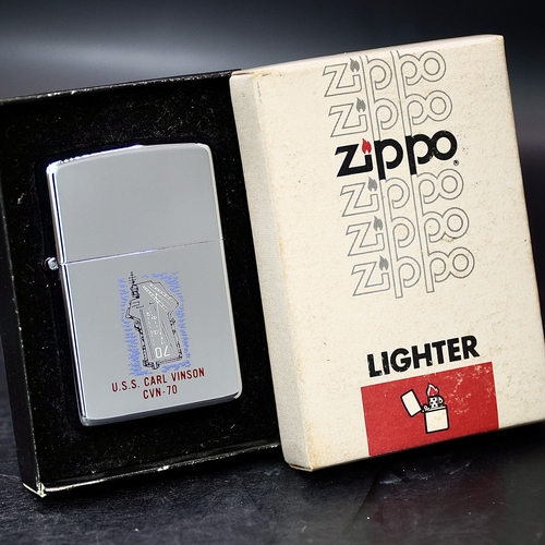 ZIPPO XƯA 1982 - HÀNG XƯA THẬP NIÊN 80s _ CHỦ ĐỀ TÀU SÂN BAY CARL VINSON CVN-70