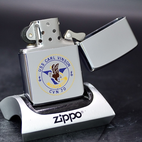 ZIPPO XƯA 1982 - HÀNG XƯA THẬP NIÊN 80s _ CHỦ ĐỀ TÀU SÂN BAY CARL VINSON CVN-70
