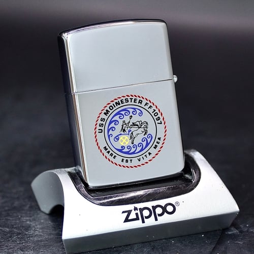 ZIPPO XƯA 1988 - HÀNG XƯA THẬP NIÊN 80s _ CHỦ ĐỀ TÀU CHIẾN MOINESTER FF-1097