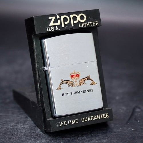 ZIPPO XƯA 1998 - HÀNG XƯA THẬP NIÊN 90s _ CHỦ ĐỀ LOGO TÀU NGẦM HOÀNG GIA ANH