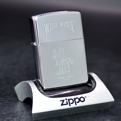 ZIPPO XƯA 1991 - HÀNG XƯA THẬP NIÊN 90s _ CHỦ ĐỀ WILD WEST TRAIL BOSS