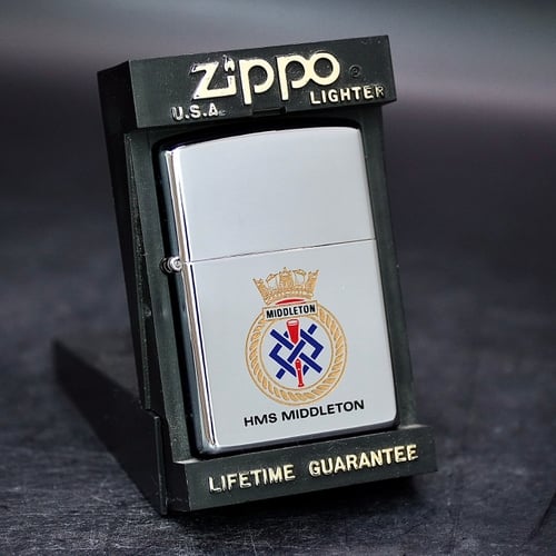 ZIPPO XƯA 1990 - HÀNG XƯA THẬP NIÊN 90s _ CHỦ ĐỀ LOGO TÀU CHIẾN HOÀNG GIA ANH