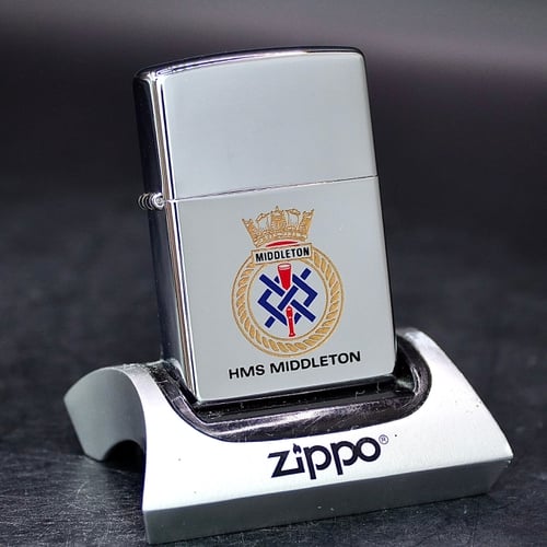 ZIPPO XƯA 1990 - HÀNG XƯA THẬP NIÊN 90s _ CHỦ ĐỀ LOGO TÀU CHIẾN HOÀNG GIA ANH