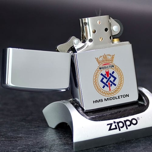 ZIPPO XƯA 1990 - HÀNG XƯA THẬP NIÊN 90s _ CHỦ ĐỀ LOGO TÀU CHIẾN HOÀNG GIA ANH