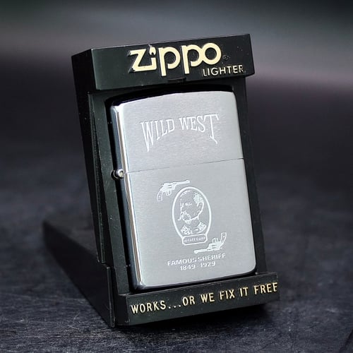ZIPPO XƯA 1990 - HÀNG XƯA THẬP NIÊN 90s _ CHỦ ĐỀ WILD WEST FAMOUS SHERIFF